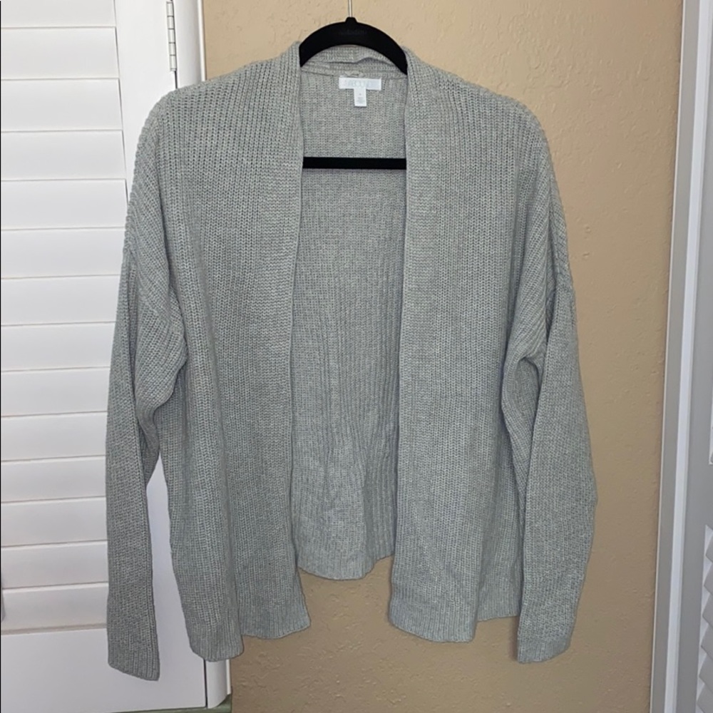 Gray Knit Cardigan